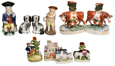 Lot 307 - A Collection of Staffordshire Pottery Figures...