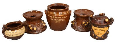Lot 309 - A Cliviger Documentary Slipware Jar, 1913, Mrs...