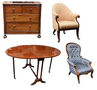 Lot 1394 - A 19th Century Mahogany Chest of Drawers,...