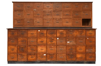 Lot 1366 - A 20th Century Large Bank of Pine...