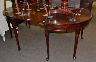 Lot 663 - D-end dining table