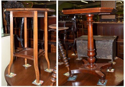 Lot 664 - Victorian mahogany occasional table and an octagonal window table