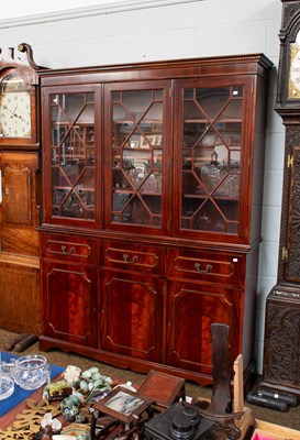Lot 1476 - A Reproduction Bookcase Cabinet, with glazed...
