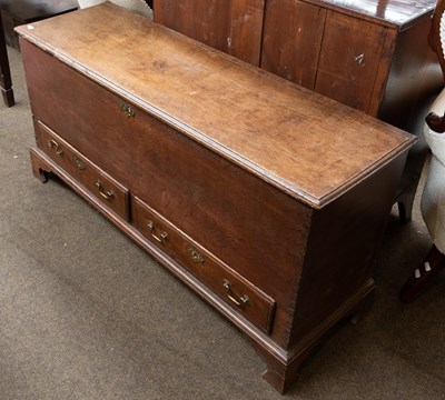 Lot 1430 - An 18th Century Oak Mule Chest, of small...