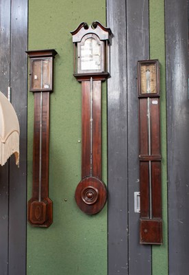 Lot 1467 - A Stick Barometer, signed Thomas Ireland,...