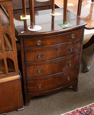Lot 1439 - An Small 19th Century Mahogany Bowfront...