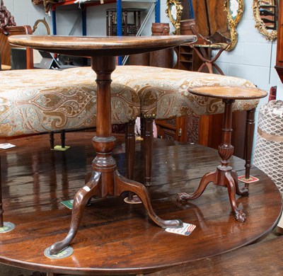 Lot 1446 - A George III Mahogany Tripod Table, with...