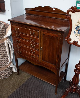 Lot 1455 - An Edwardian Mahogany Music Cabinet, 80cm by...