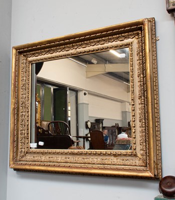 Lot 1454 - A 19th Century Rectangular Gilt Framed Mirror,...