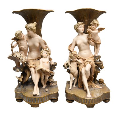 Lot 230 - Pair of Turn Wien Austrian Porcelain Figural...