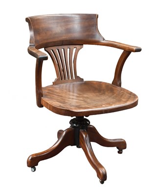 Lot 1397 - A Swivel Office Chair, early 20th century