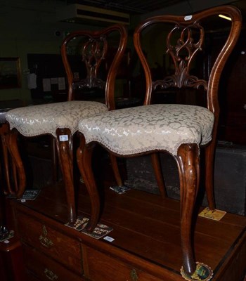 Lot 679 - Pair of Victorian rosewood chairs