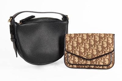 Lot A Dior Brown and Beige Monogram Trotter Clutch,...