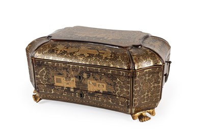 Lot 76 - A Chinese Export Lacquer Workbox, early 19th...