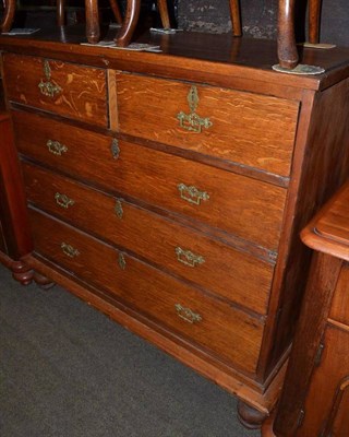 Lot 680 - 19th century oak and pine four height chest of drawers