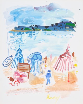 Lot 517 - Carlos Nadal (1917-1998) Spanish "Plage"...