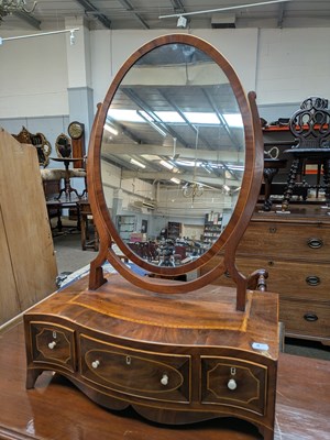 Lot 1396 - A Regency Mahogany Dressing Table Mirror,...