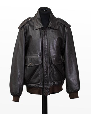 Lot 238 - An Italian Air Force A2 Brown Leather Flying...
