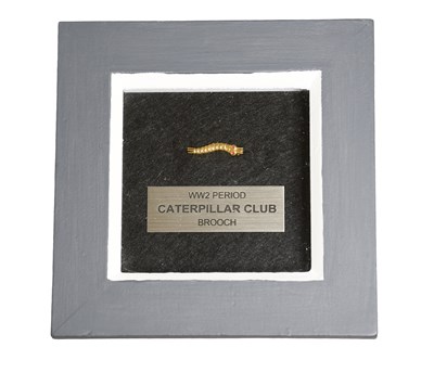 Lot 185 - A 9 Carat Gold Caterpillar Club Badge, with...