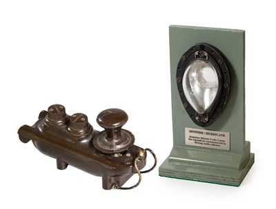 Lot 187 - A Second World War "Bathtub" Morse Key from a...