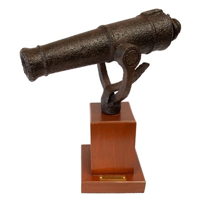 Lot 303 - An 18th Century Iron Deck Cannon, the 40cm...
