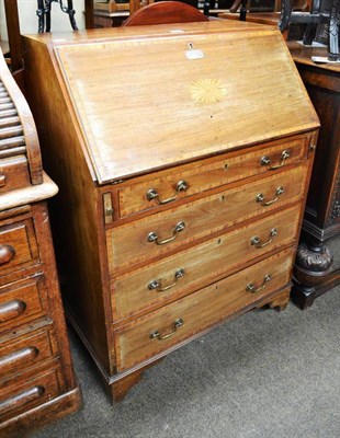 Lot 692 - An Edwardian inlaid mahogany small bureau