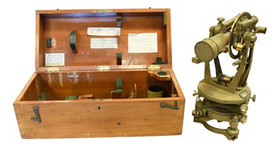 Lot 565 - E R Watts Theodolite, no.6978, khaki finish...