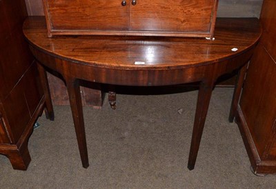 Lot 703 - Mahogany demi-lune side table