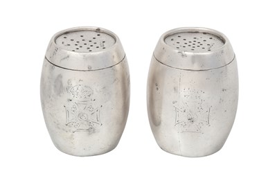 Lot 2139 - A Pair of Victorian Silver Pepperettes