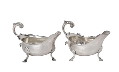 Lot 2007 - A Pair of George III Silver Sauceboats