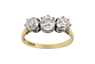 Lot 2292 - An 18 Carat Gold Diamond Three Stone Ring the...