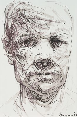Lot 557 - Peter Howson OBE (b.1958) Scottish "Head Study...