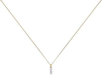 Lot 2289 - An 18 Carat Gold Diamond Pendant on Chain...