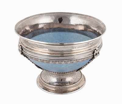 Lot 658 - An Arts and Crafts Silver Mounted Ruskin...