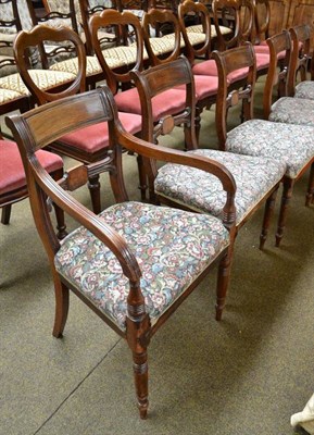 Lot 736 - Set of eight mahogany dining chairs