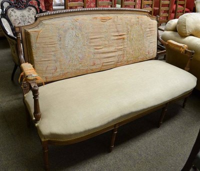 Lot 748 - French walnut three seater settee