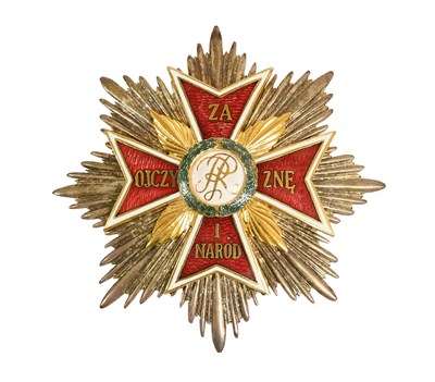 Lot 19 - A Polish Order of the White Eagle Breast Star,...