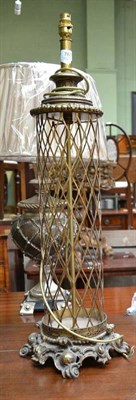 Lot 761 - Brass lamp