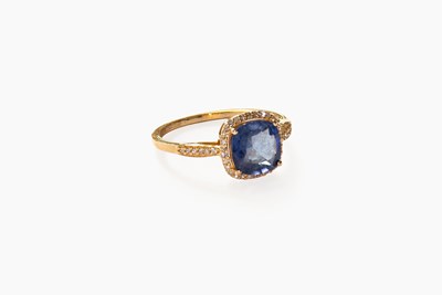 Lot 50 - A Sapphire and Diamond Cluster Ring, the...