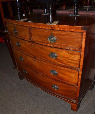 Lot 770 - 19th century mahogany bowfront chest