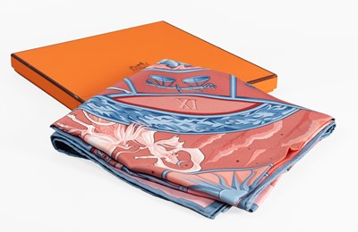 Lot 2054 - Hermès Silk Scarf, Rythmes du Monde Designed...