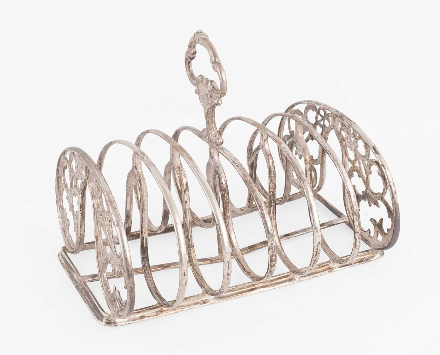 Lot 196 - A Victorian Silver Toastrack, by Robert Harper,...