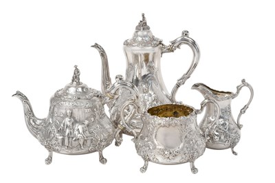 Lot 2128 - A Four-Piece Victorian Silver Tea and Coffee-Service