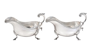 Lot 2177 - A Pair of Elizabeth II Silver Sauceboats