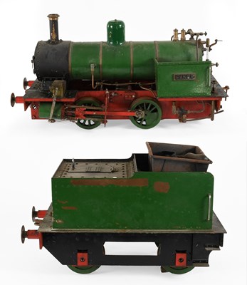 Lot 111 - Kit/Scratch Built 5" Gauge Course Scale Live Steam 0-4-0 Locomotive Pansy And Four Wheel Tender
