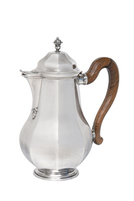 Lot 2094 - A Belgian Silver Hot-Water Jug