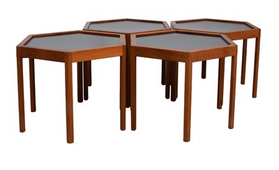Lot 733 - A Set of Four Stacking Danish Artex Teak...