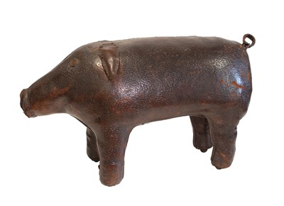 Lot 700 - A Leather Pig Footstool, in the manner of...