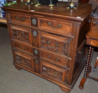 Lot 802 - Oak chest with moulded front