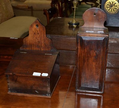 Lot 805 - Two oak candle boxes